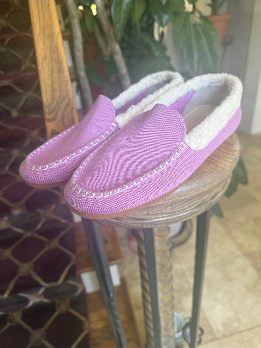 Rothy's Merino Slipper in a lavender knit preowned size 7 - Picture 8 of 9